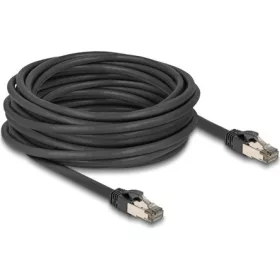   Delock RJ45 CAT6A U/FTP -> RJ45 CAT6A U/FTP M/M adatkábel 10m fekete ultrahajlékony belső fém borítássa
