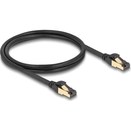 Delock RJ45 CAT6A S/FTP -> RJ45 CAT6A S/FTP M/M adatkábel 1m fekete