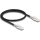 Delock RJ45 CAT6A S/FTP -> RJ45 CAT6A S/FTP M/M adatkábel 0.5m fekete biztonsági klipsz csomaggal