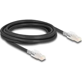   Delock RJ45 CAT6A S/FTP -> RJ45 CAT6A S/FTP M/M adatkábel 3m fekete biztonsági klipsz csomaggal