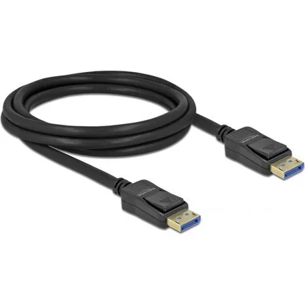 Delock Displayport 2.0 -> Displayport 2.0 M/M video kábel 2m fekete