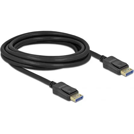 Delock Displayport 2.0 -> Displayport 2.0 M/M video kábel 3m fekete