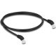 Delock RJ45 CAT6A S/FTP -> RJ45 CAT6A S/FTP M/M adatkábel 1m fekete 45° le