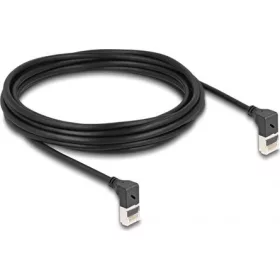   Delock RJ45 CAT6A S/FTP -> RJ45 CAT6A S/FTP M/M adatkábel 5m fekete slim, 90° fel/fel