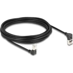   Delock RJ45 CAT6A S/FTP -> RJ45 CAT6A S/FTP M/M adatkábel 5m fekete slim, 90° fel/le