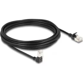   Delock RJ45 CAT6A S/FTP -> RJ45 CAT6A S/FTP M/M adatkábel 5m fekete slim, 90° le/egyenes