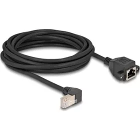   Delock RJ45 CAT6A S/FTP -> RJ45 CAT6A S/FTP M/F adatkábel 5m fekete 90°/beépíthetó egyenes