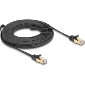   Delock RJ45 CAT6A S/FTP -> RJ45 CAT6A S/FTP M/M adatkábel 7.5m fekete fonott borítással