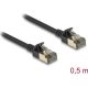 Delock RJ45 hálózati kábel Cat.8.1 F/FTP Slim Pro 0,5 m, fekete