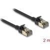 Delock RJ45 hálózati kábel Cat.8.1 F/FTP Slim Pro 2 m, fekete