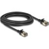 Delock RJ45 hálózati kábel Cat.8.1 F/FTP Slim Pro 3 m, fekete