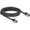 Delock RJ45 hálózati kábel Cat.8.1 F/FTP Slim Pro 5 m, fekete