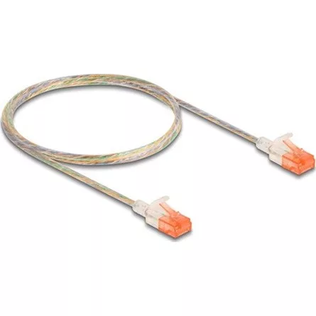 Delock RJ45 hálózati kábel Cat.6A U/UTP vékony 1 m áttetsző