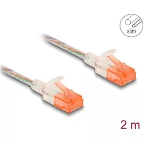   Delock RJ45 hálózati kábel Cat.6A U/UTP vékony 2 m áttetsző