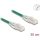 Delock RJ45 hálózati kábel Cable Cat.6A apa   apa hajlított csatlakozóval U/FTP Slim 0,3 m, zöld