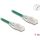 Delock RJ45 hálózati kábel Cable Cat.6A apa   apa hajlított csatlakozóval U/FTP Slim 1 m, zöld