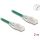 Delock RJ45 hálózati kábel Cable Cat.6A apa   apa hajlított csatlakozóval U/FTP Slim 2 m, zöld