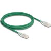 Delock RJ45 hálózati kábel Cable Cat.6A apa   apa hajlított csatlakozóval U/FTP Slim 2 m, zöld