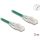 Delock RJ45 hálózati kábel Cable Cat.6A apa   apa hajlított csatlakozóval U/FTP Slim 3 m, zöld