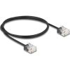 Delock RJ45 hálózati kábel Cat.6 UTP ultra vékony 1 m, fekete