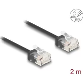   Delock RJ45 hálózati kábel Cat.6 UTP ultra vékony 2 m, fekete
