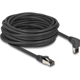   Delock RJ45 hálózati kábel Cat.8.1 S/FTP 90  fokban felfelé hajló / egyenes 10 m fekete