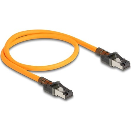 Delock RJ45 CAT6A S/FTP -> RJ45 CAT6A S/FTP M/M adatkábel 0.5m narancssárga