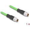 Delock Kábel M12 X kódolt 8 tűs apa - apa PUR (TPU) 1 m