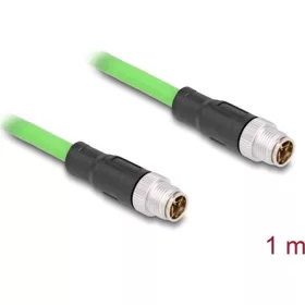 Delock Kábel M12 X kódolt 8 tűs apa - apa PUR (TPU) 1 m