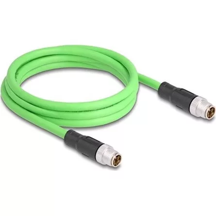 Delock Kábel M12 X kódolt 8 tűs apa - apa PUR (TPU) 2 m