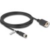 Delock M12 kábel D-kódú 4 tűs anya - RJ45 anya Cat.5e FTP installálásához 3 m, fekete