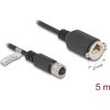 Delock M12 kábel D-kódú 4 tűs anya - RJ45 anya Cat.5e FTP installálásához 5 m, fekete