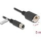 Delock M12 kábel D-kódú 4 tűs anya - RJ45 anya Cat.5e FTP installálásához 5 m, fekete