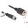 Delock M12 kábel X-kódú 8 tűs anya - RJ45 anya Cat.6A S/FTP installálásához 1 m, fekete