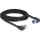 Delock RJ45 hálózati kábel Cat.6A S/FTP jobb / bal, hajlított, 3 m, fekete színű