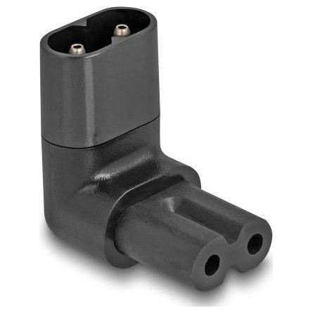 Delock Tápadapter IEC 60320 - C8 - C7, apa / anya, 2,5 A, 90 -ban hajlított