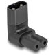 Delock Tápadapter IEC 60320 - C8 - C7, apa / anya, 2,5 A, 90 -ban hajlított