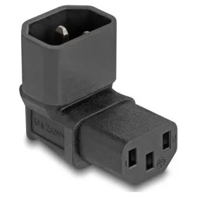   Delock Tápadapter IEC 60320 - C14 - C13, apa / anya, 10 A, 90 -ban hajlított