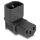 Delock Tápadapter IEC 60320 - C14 - C13, apa / anya, 10 A, 90 -ban hajlított
