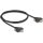 Delock USB-A 2.0 -> USB-A 2.0 M/M adatkábel 1m fekete rögzítő csavarokkal