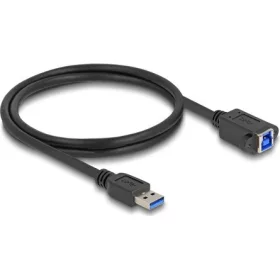   Delock USB 5 Gbps kábel A-típusú USB apa   B-típusú USB anya installációhoz 1 m, fekete
