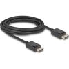 Delock DisplayPort kábel 16K 30 Hz / 8K 60 Hz 40 Gbps 3 m
