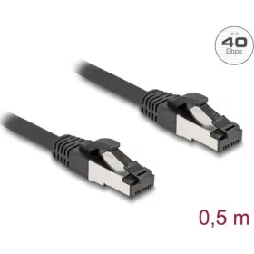 Delock RJ45 hálózati kábel Cat.8.1 S/FTP 0,5 m fekete