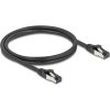 Delock RJ45 hálózati kábel Cat.8.1 S/FTP 1 m fekete