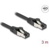 Delock RJ45 hálózati kábel Cat.8.1 S/FTP 3 m fekete