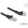 Delock RJ45 hálózati kábel Cat.6A S/FTP 45 -ben jobbra hajlított apa   egyenes apa 0,25 m, fekete