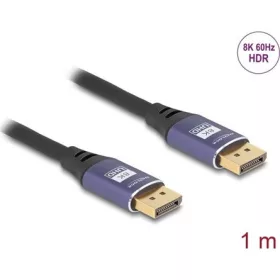 Delock DisplayPort kábel 8K 60 Hz 1 m lila fém
