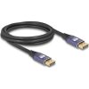 Delock DisplayPort kábel 8K 60 Hz 2 m lila fém