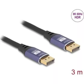 Delock DisplayPort kábel 8K 60 Hz 3 m lila fém