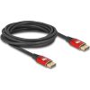 Delock DisplayPort kábel 8K 60 Hz 5 m piros fém